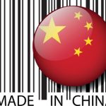 Made in China barcode. Vector illustration